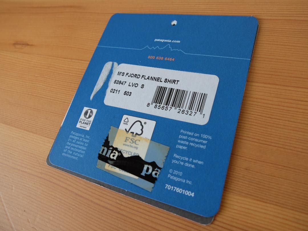 paagonia パタゴニア フィヨルド フランネル シャツ Sサイズ タグあり