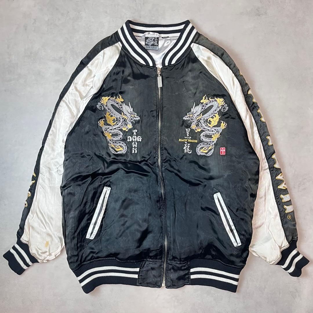 DOG TOWN スカジャン 黒龍 BLACK DRAGON ブラック XL