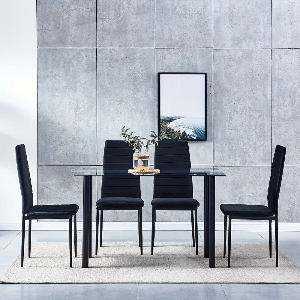 アームレスコンパクトダイニングチェア 4 脚 スチール脚 カフェ自宅ホテル用