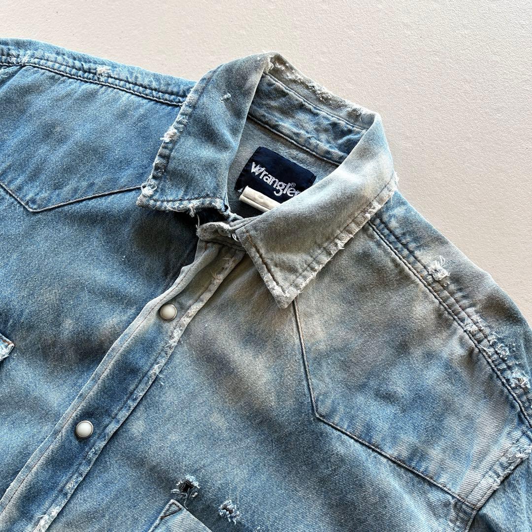 90's〜\"Wrangler\"CRUSH WESTERN DENIM SHIRT