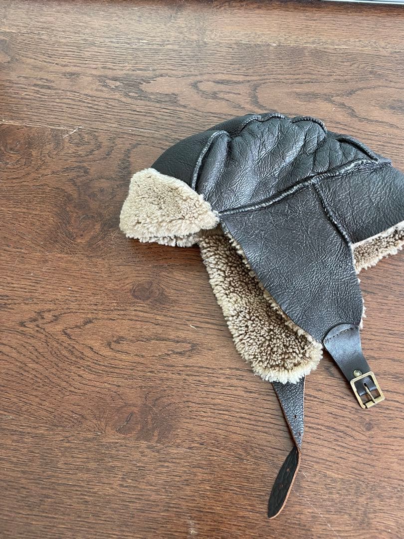 レザー フライトキャップ　本革　Made in UK