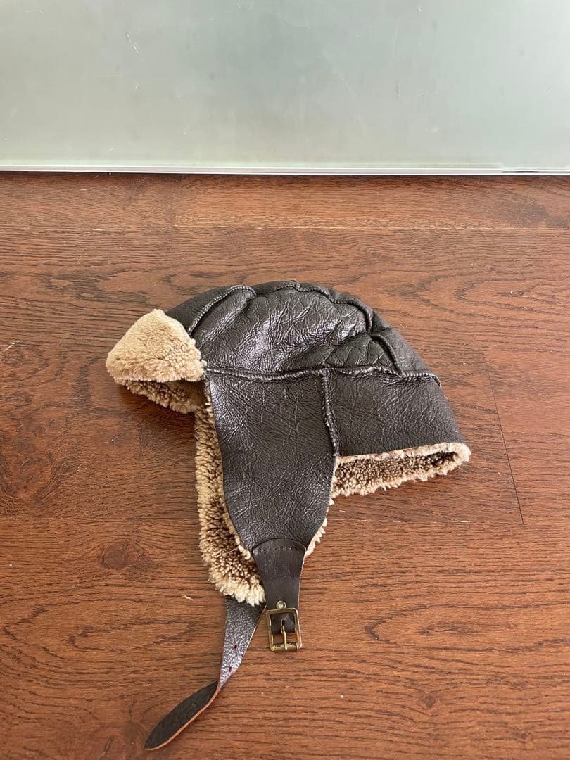 レザー フライトキャップ　本革　Made in UK