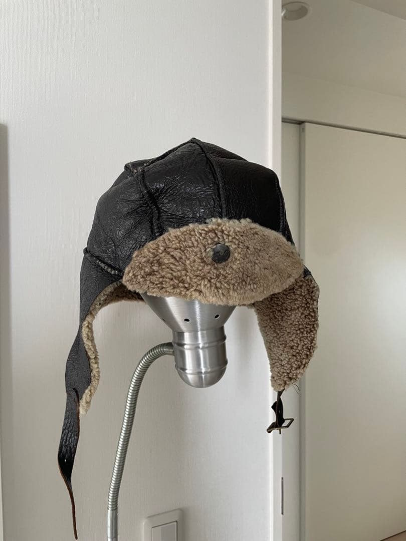 レザー フライトキャップ　本革　Made in UK