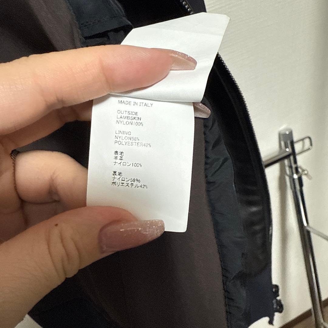 EMMETI フード付きレザージャケット 48 エンメティ