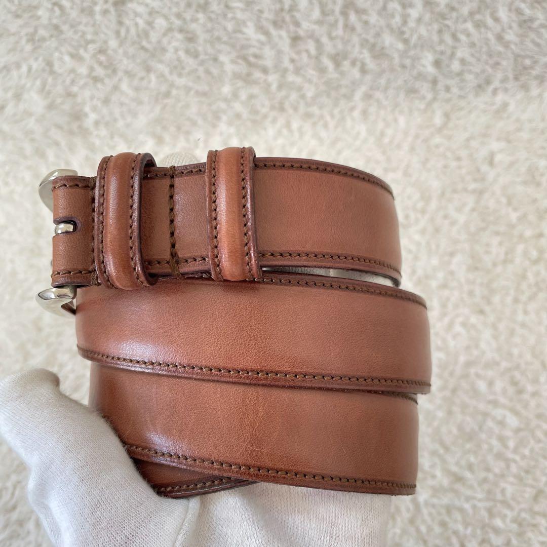 【美品】Felisi ベルト レザー 茶色 メンズ 48-90