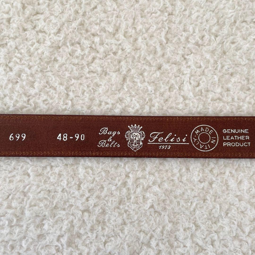 【美品】Felisi ベルト レザー 茶色 メンズ 48-90