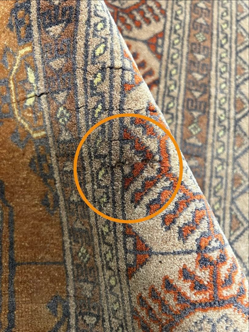 ペルシャ絨毯　トルクメン産　ヴィンテージラグ　トライバルラグ　190x114㎝