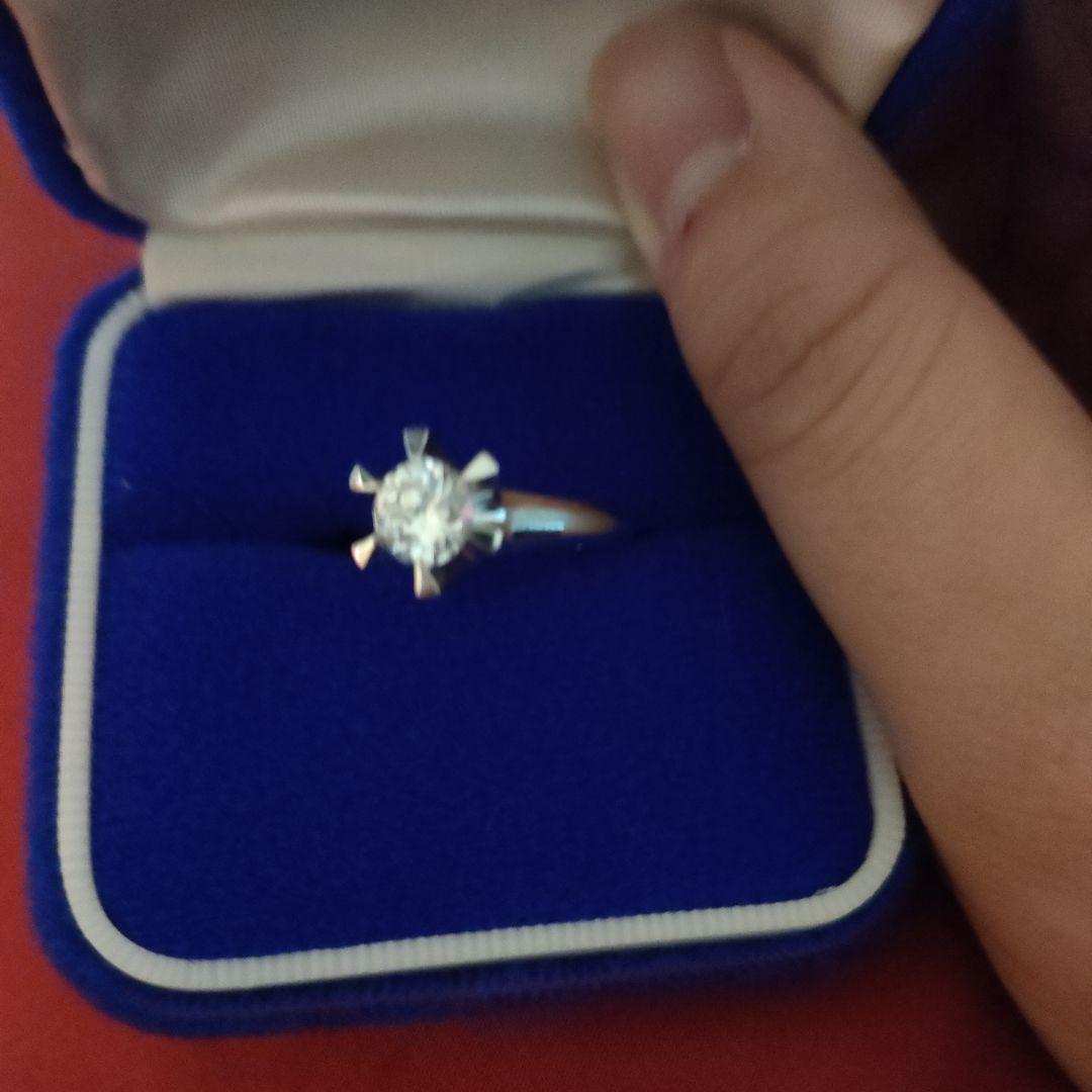 クリスタル付きクラシックリング