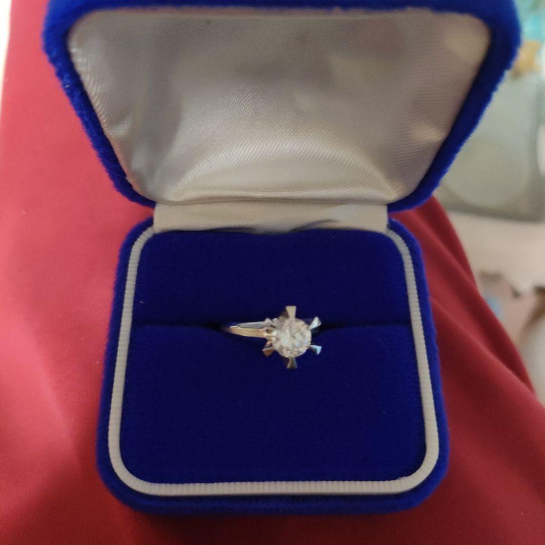 クリスタル付きクラシックリング