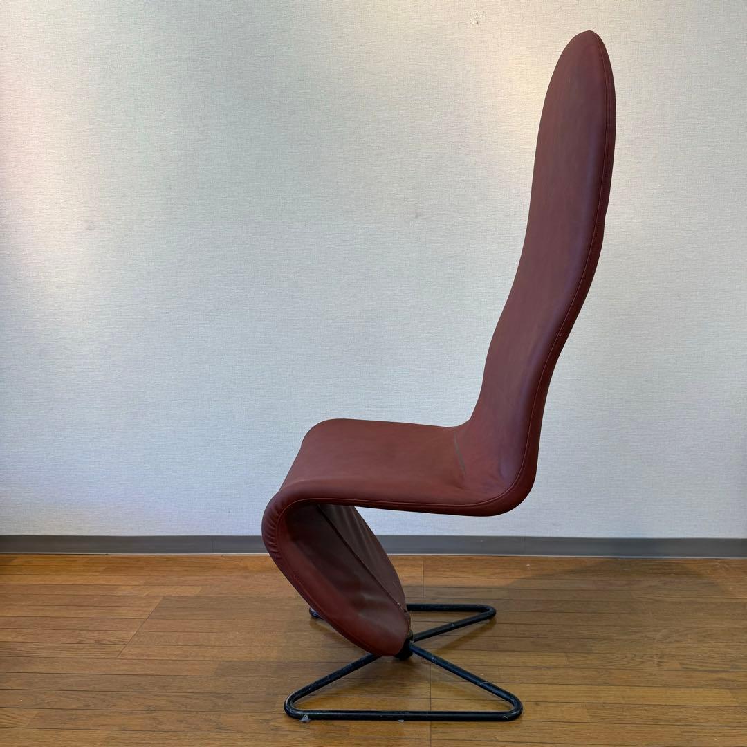 【ヴェルナー・パントン・システム1-2-3】ハイバックラウンジチェア　レンガ色