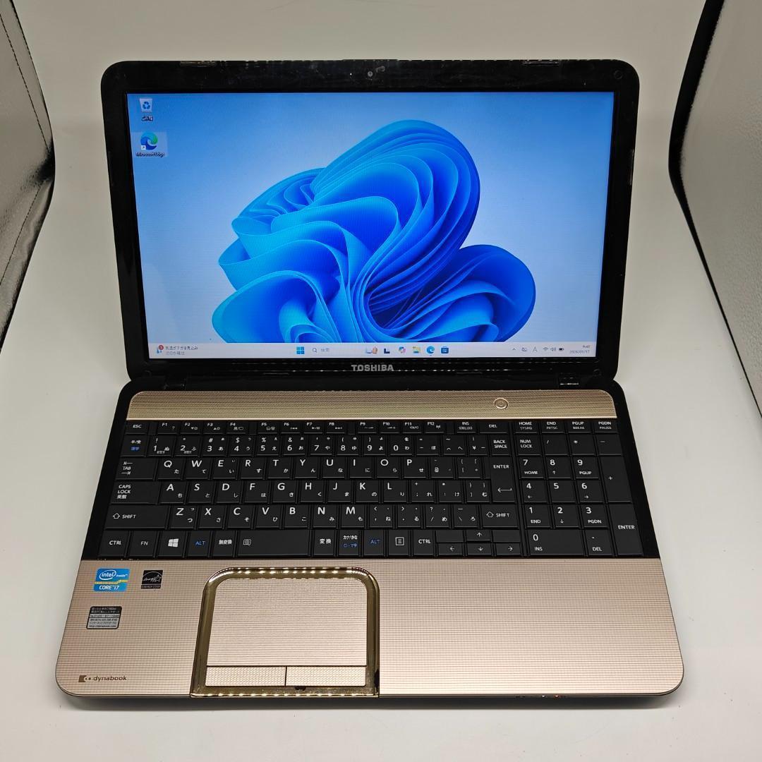 【東芝】T552 高速i7 SSD512GB 16GB ゴールド ノートPC