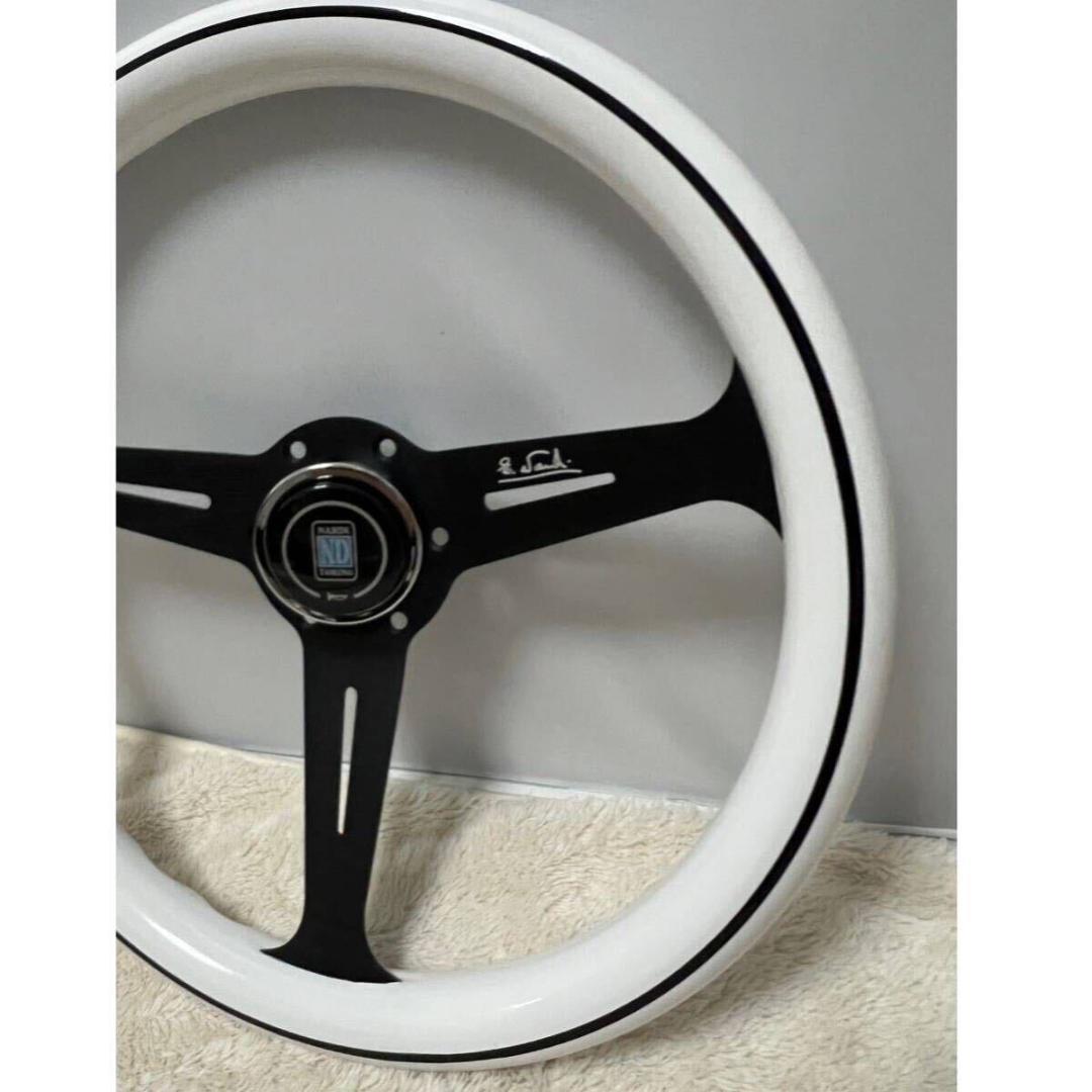 ナルディ ステアリング 社外 送料無料 白 ホワイト ブラック ホーンボタン付