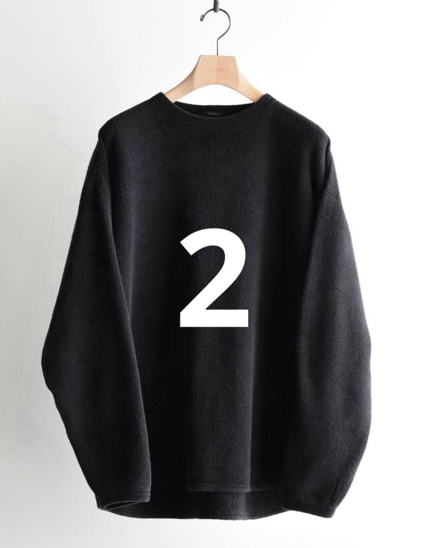 COMOLI 25AW フリース クルーネック サイズ2 新品未使用