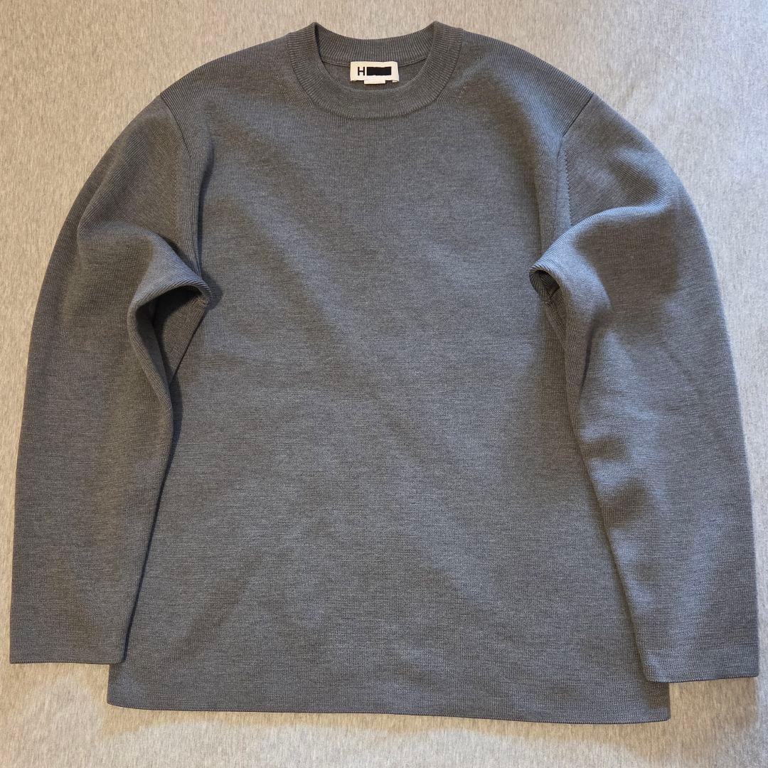 【最終値下げ・美品】H BEAUTY&YOUTH クルーネック ニット グレー