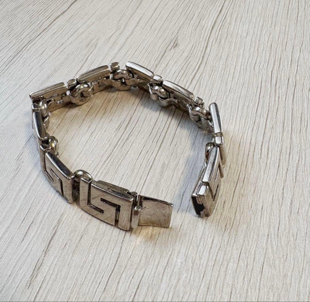 VERSACE ヴェルサーチ ギリシャ風デザイン ブレスレット シルバー