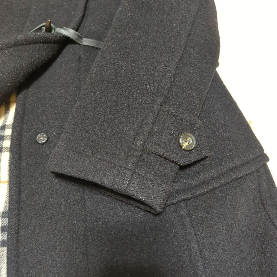 バーバリーブルーレーベル　ダッフルコート　ノバチェック　ファー　ウール