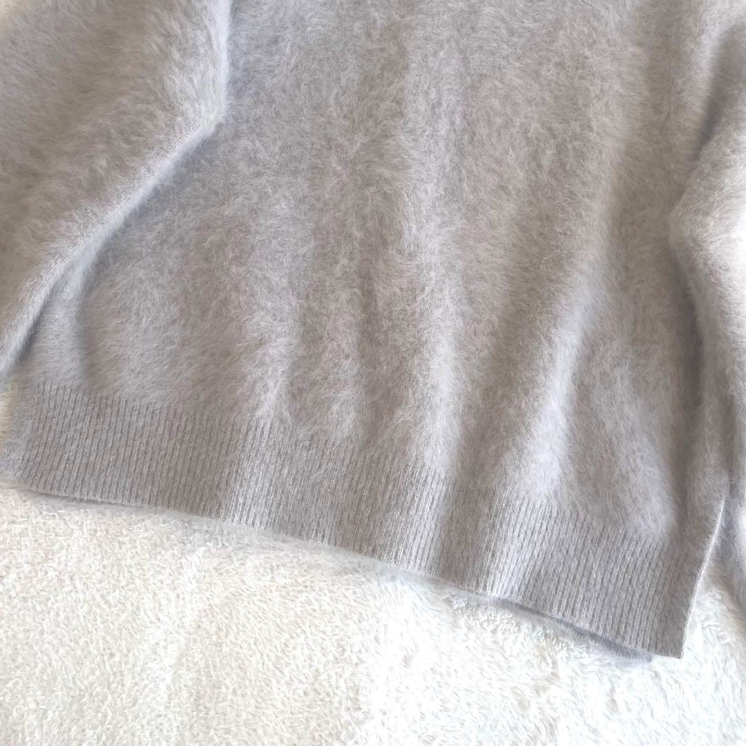 極美品✨jinesフォックス カシミヤ シャギー ニット 38 グレージュ
