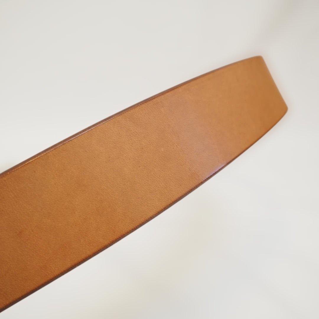 天神ワークス レザーベルト ベージュ 34インチ 80-90センチ