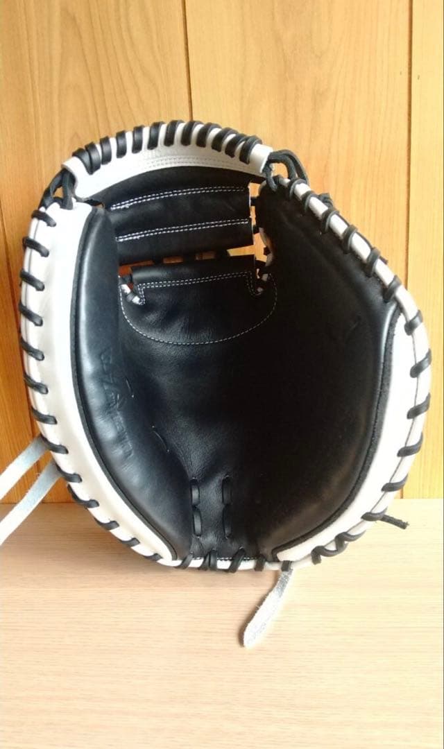 HATAKEYAMA 軟式グローブ 黒白 レザー