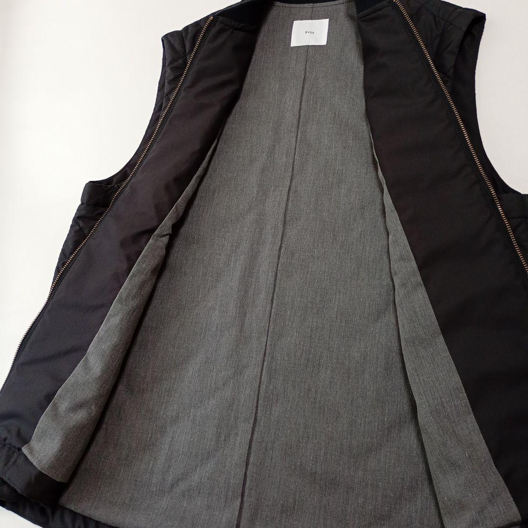 prit フリーサイズ キルティングベストノースリーブベスト ブラック 日本製