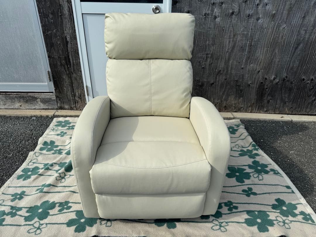 使用1年 1人掛け シングル パーソナル ソファ チェア オットマン跳ね上げ式