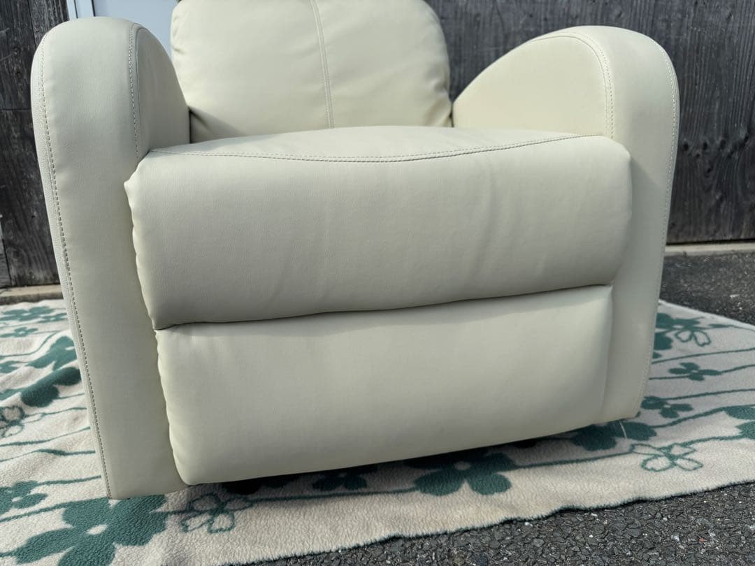 使用1年 1人掛け シングル パーソナル ソファ チェア オットマン跳ね上げ式