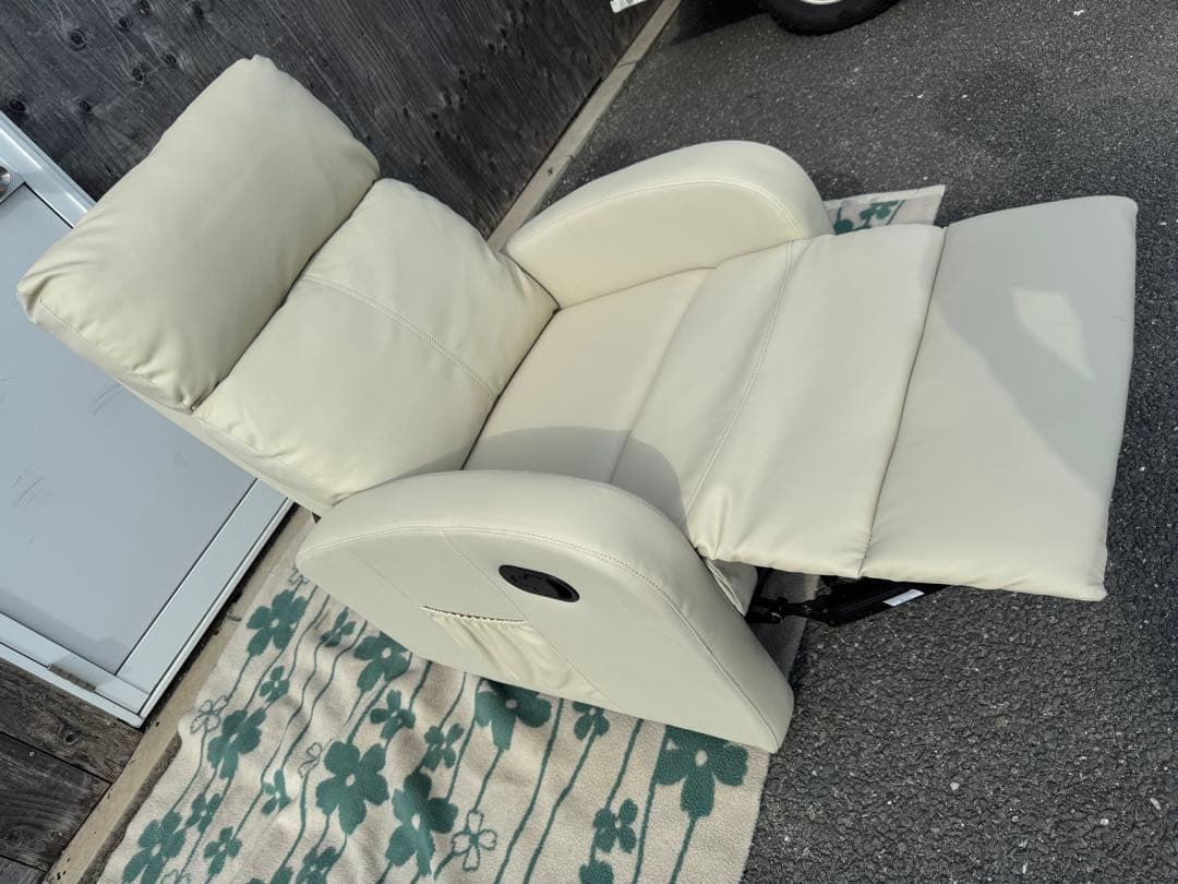 使用1年 1人掛け シングル パーソナル ソファ チェア オットマン跳ね上げ式