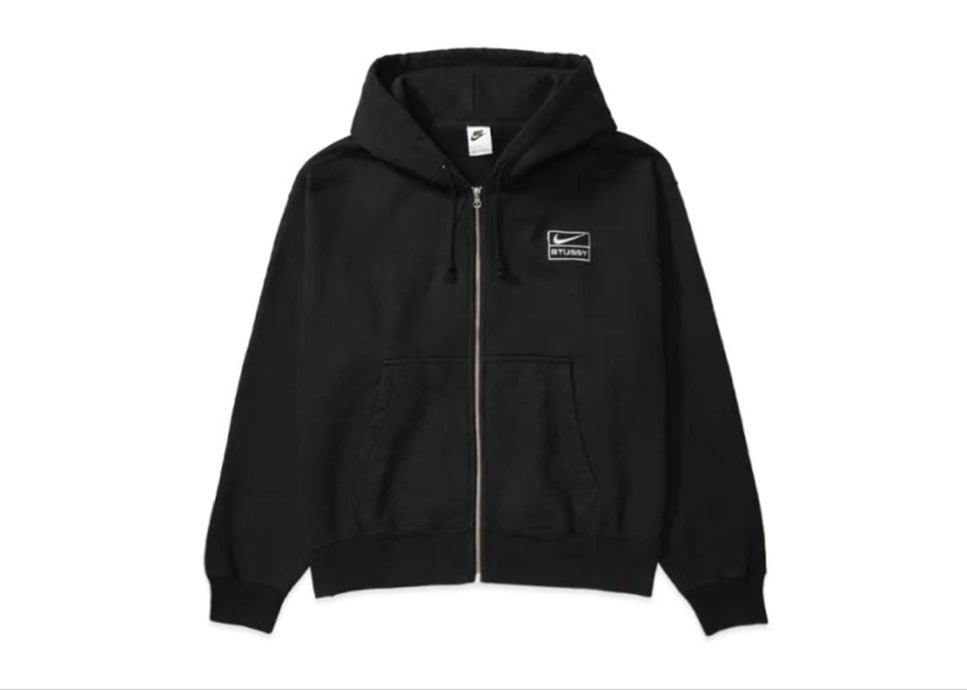 Nike stussy ジップアップパーカー ブラック