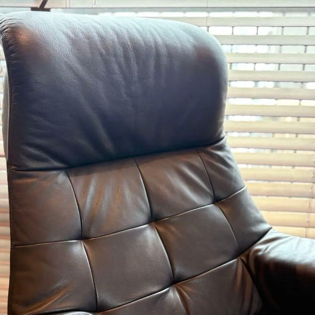 カリモク ザ•ファースト RU72 ブラックベリー 美品 オットマン同時購入のみ