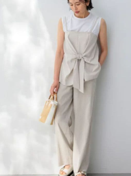 新品✦23区✦洗えるレーヨンリネンストレッチキャミソール　19000円