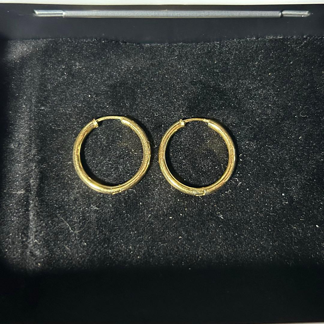 C.ARA ゴールド K18 フープピアス