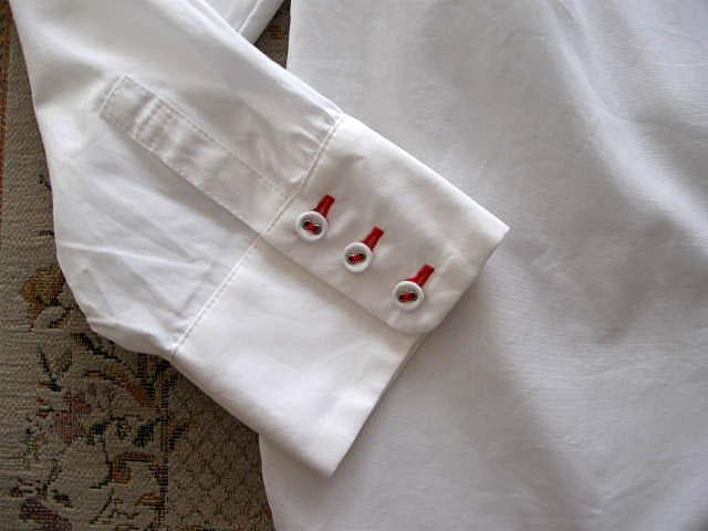 atelier naruse×THOMAS MASON コットンブラウス