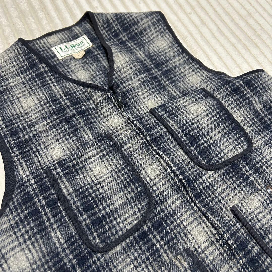 80's L.L.Bean ウールチェックベスト