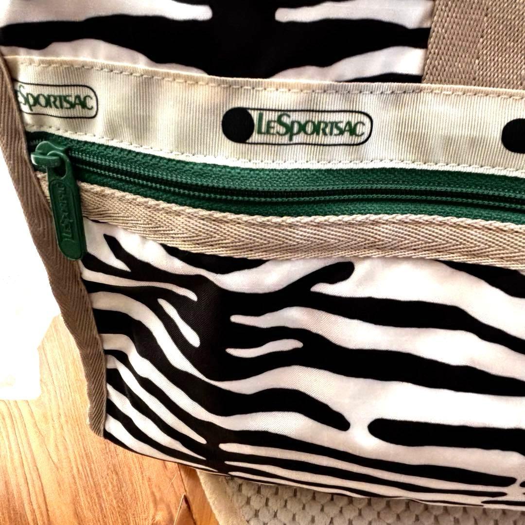 レスポートサック×ミュベール　ゼブラ柄ボストンバッグ Large