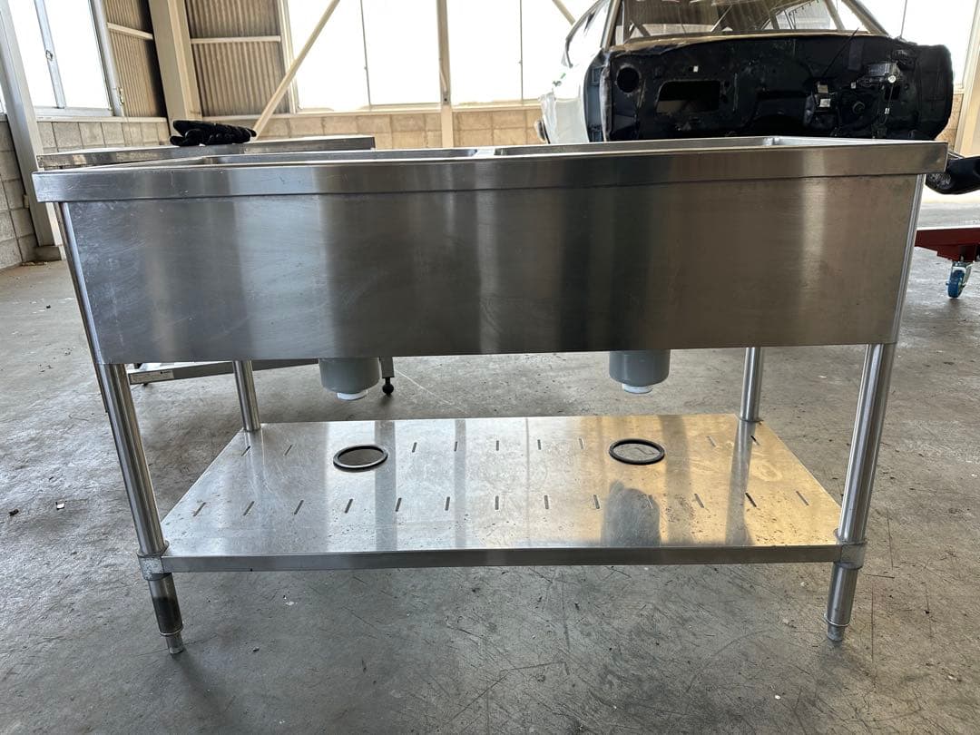 業務用 2槽シンク 流し台 ステンレス シンク 1200×600 茨城県引取歓迎