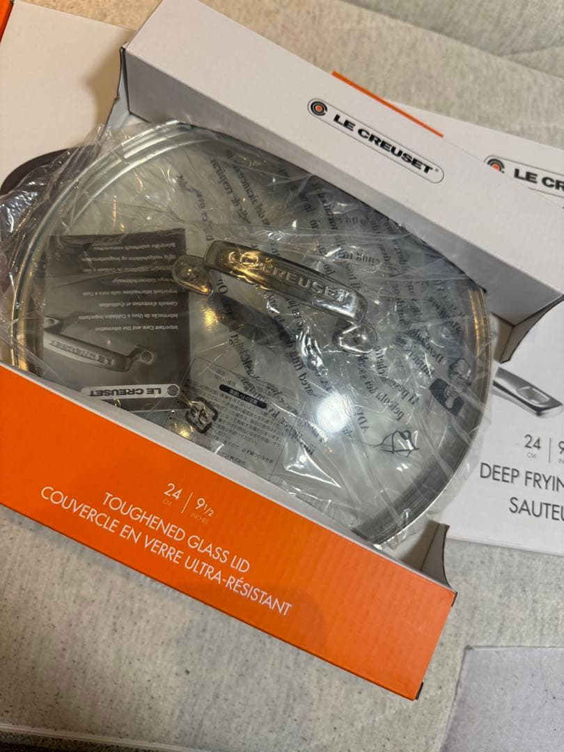 新品 ♡ Le Creuset ディープフライパン 24cm ガラス蓋