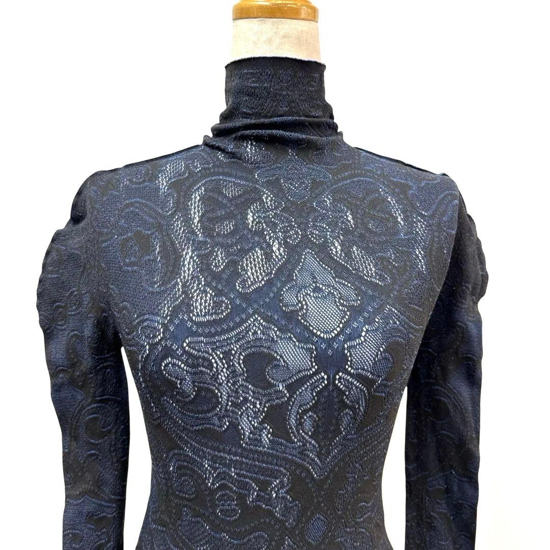 6309★チャコット★S 濃紺 ノーソーイング トップス 社交ダンス