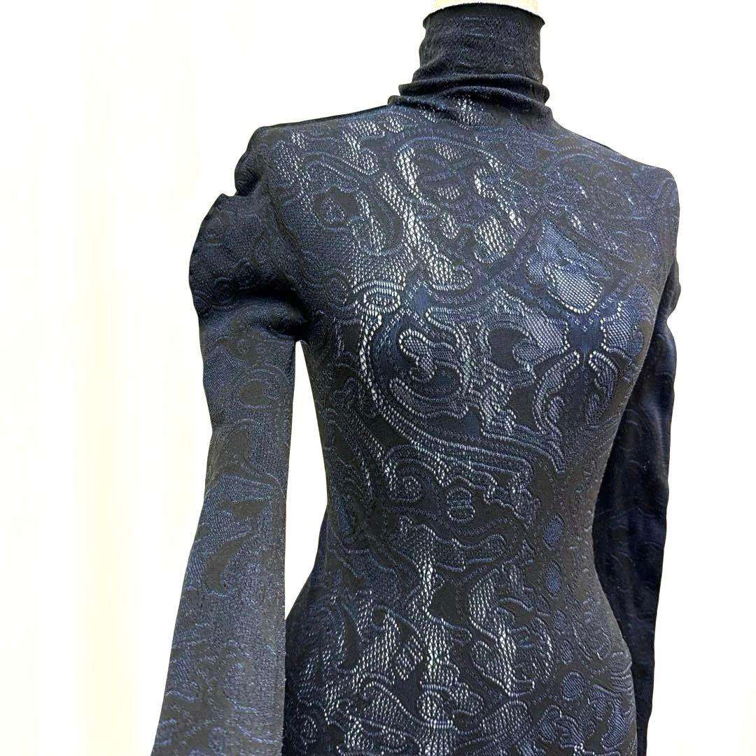 6309★チャコット★S 濃紺 ノーソーイング トップス 社交ダンス