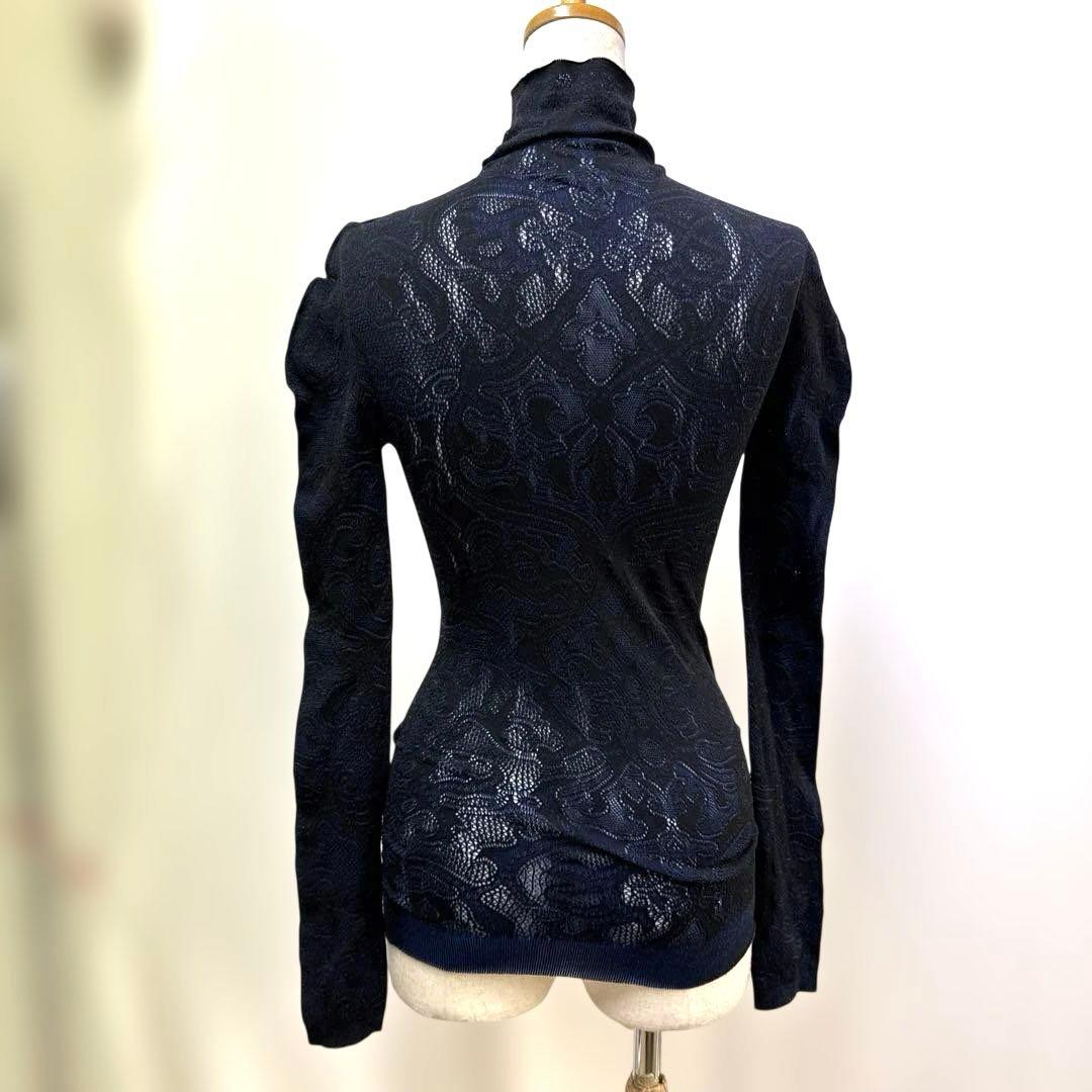 6309★チャコット★S 濃紺 ノーソーイング トップス 社交ダンス