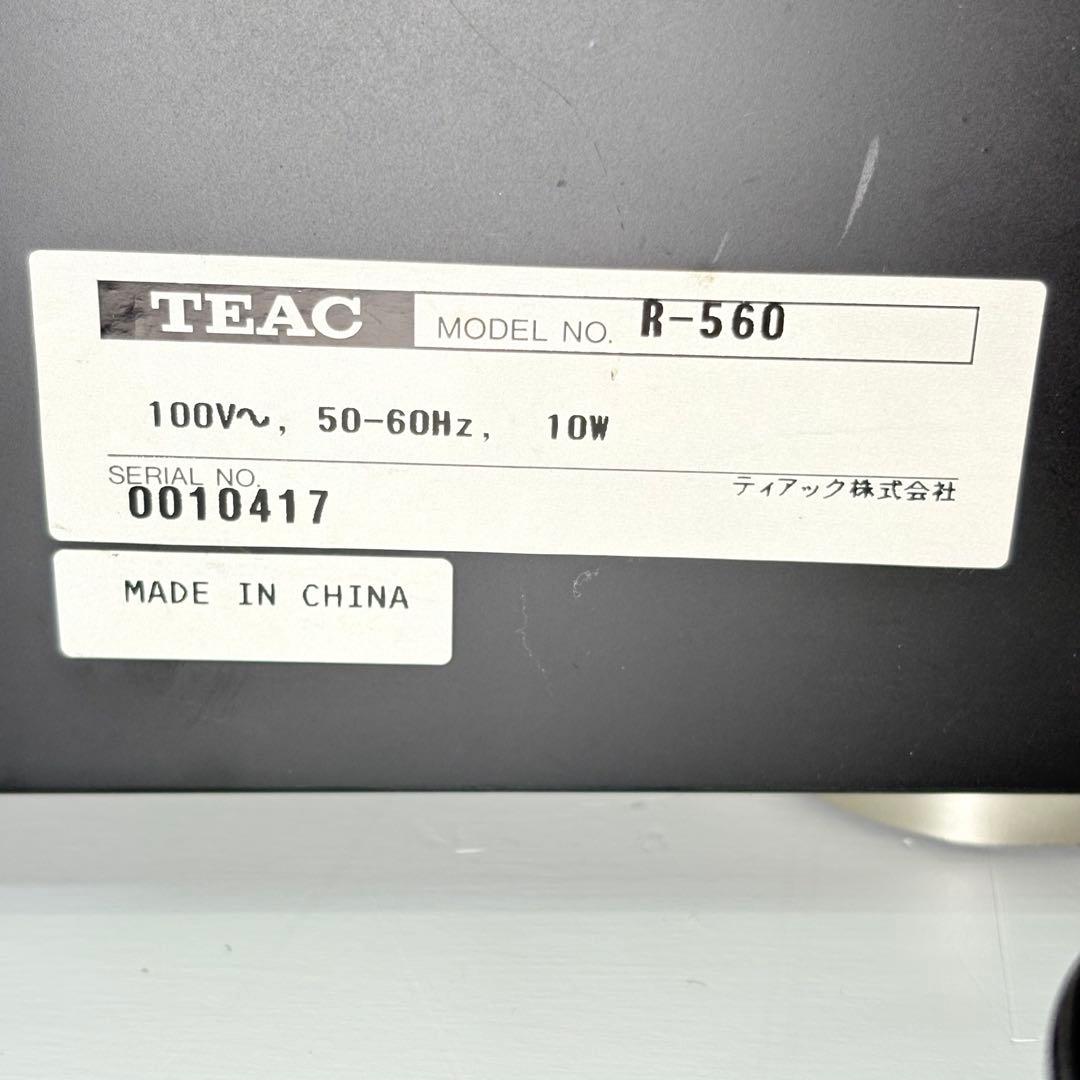 【完動品】TEAC R-560 ステレオ カセット デッキ (2075)