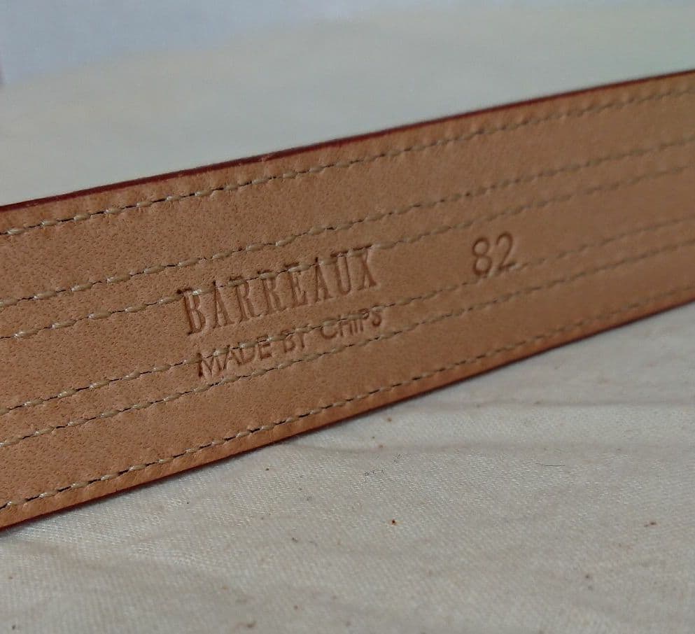 未使用 日本製 BARREAUX バルー 牛革 カーフ ベルト 丸井