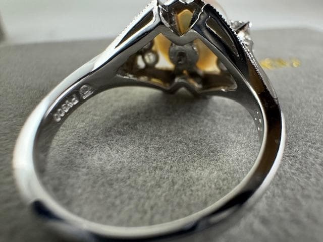 TASAKI 田崎真珠 Pt900 パールリング 約9mm ダイヤ0.20ct