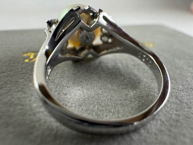 TASAKI 田崎真珠 Pt900 パールリング 約9mm ダイヤ0.20ct