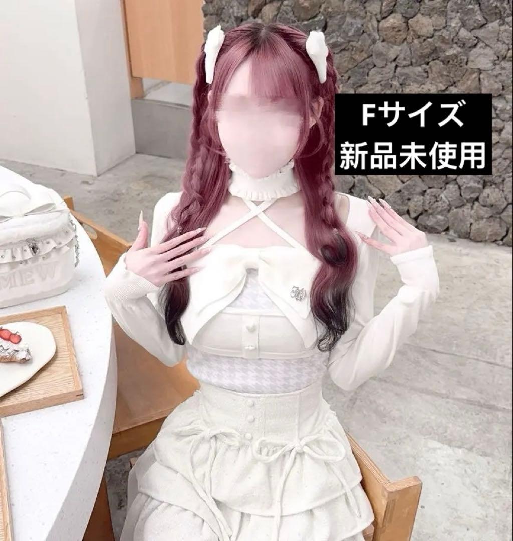 HONEYMEW チョーカー付きビッグリボンアンサンブルトップス ハニーミユウ