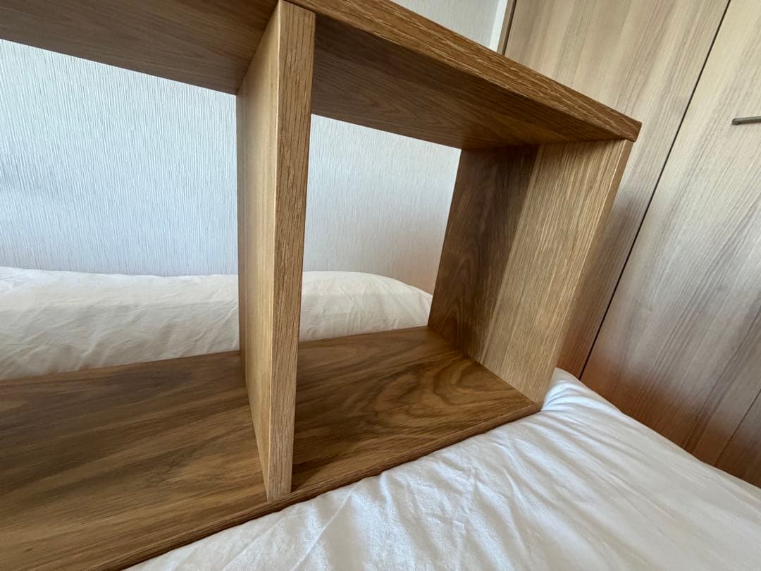 【美品】スタッキングシェルフ・３段・オーク材