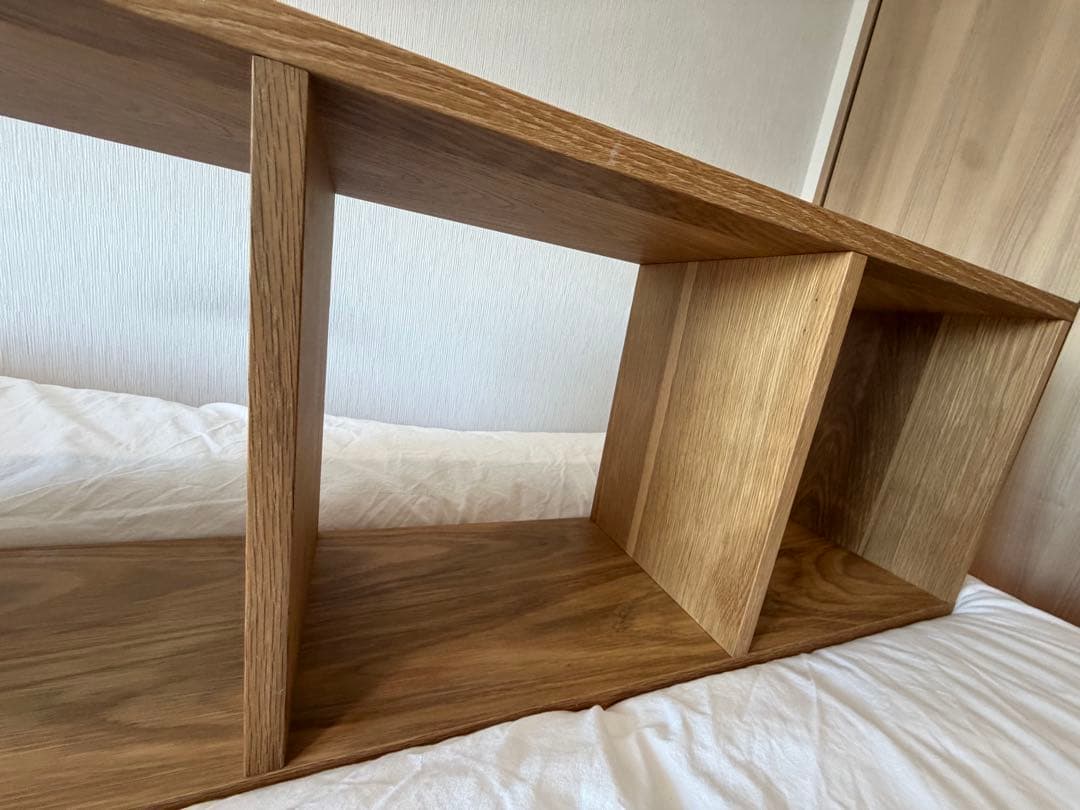 【美品】スタッキングシェルフ・３段・オーク材