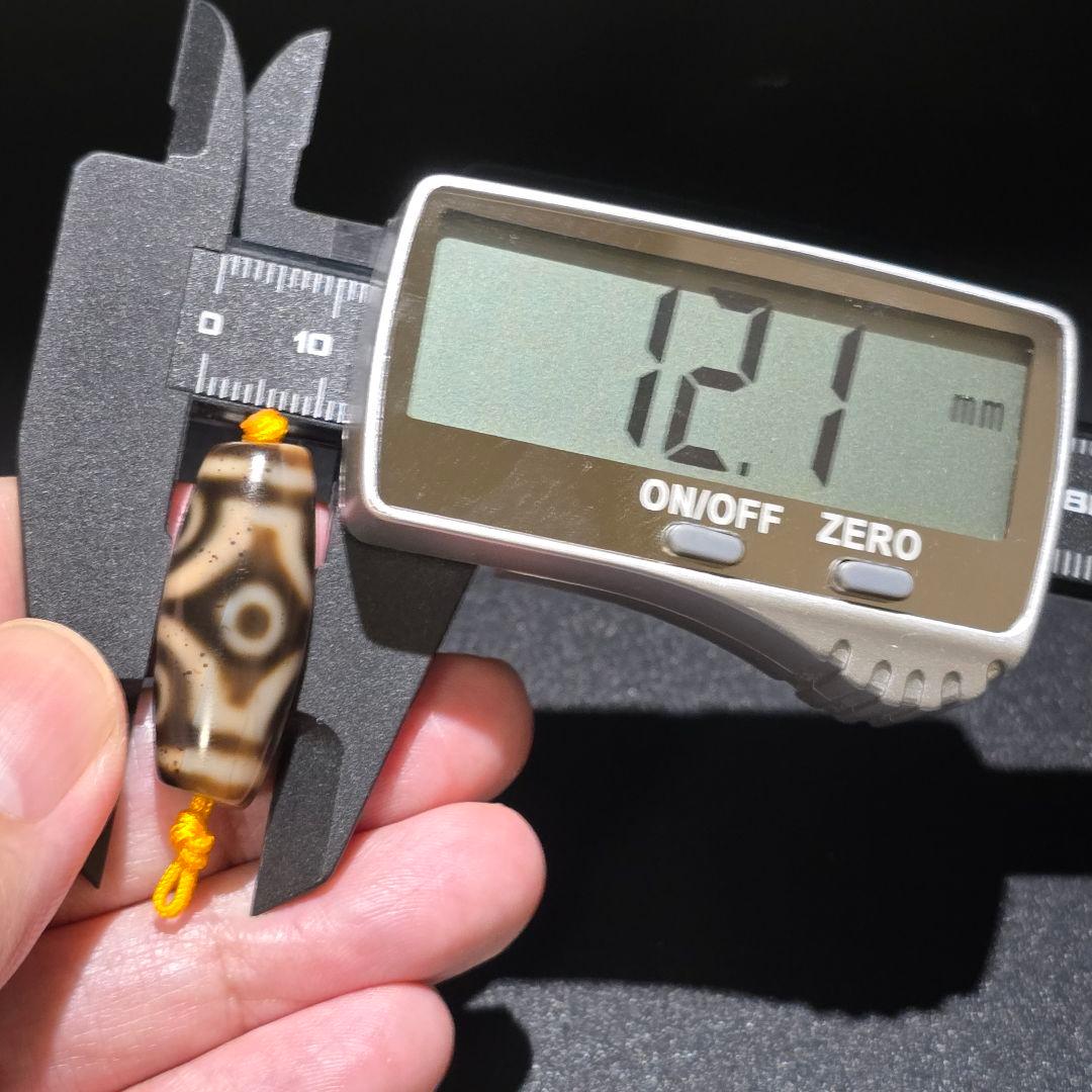 19 老礦天珠　六眼天珠　朱砂　天珠　天然石　御守り　ブレスレット　ネックレス