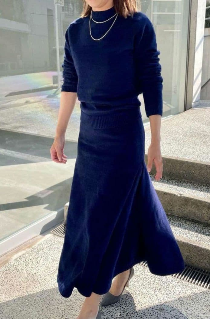 4943【美品】マディソンブルー　サイドタックマーメイドスカート 23年　黒