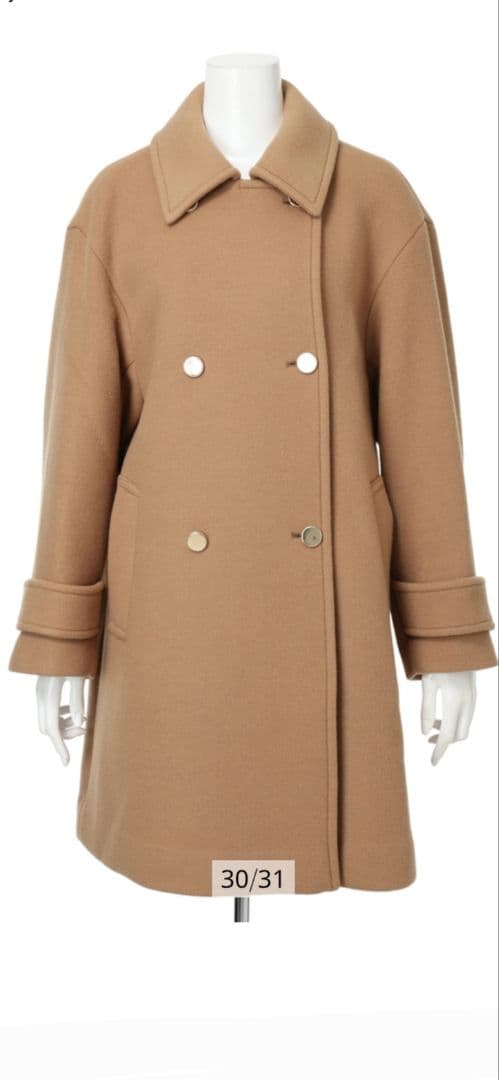 JUSGLITTYスタンダードPコートキャメル 2025新品タグ付き