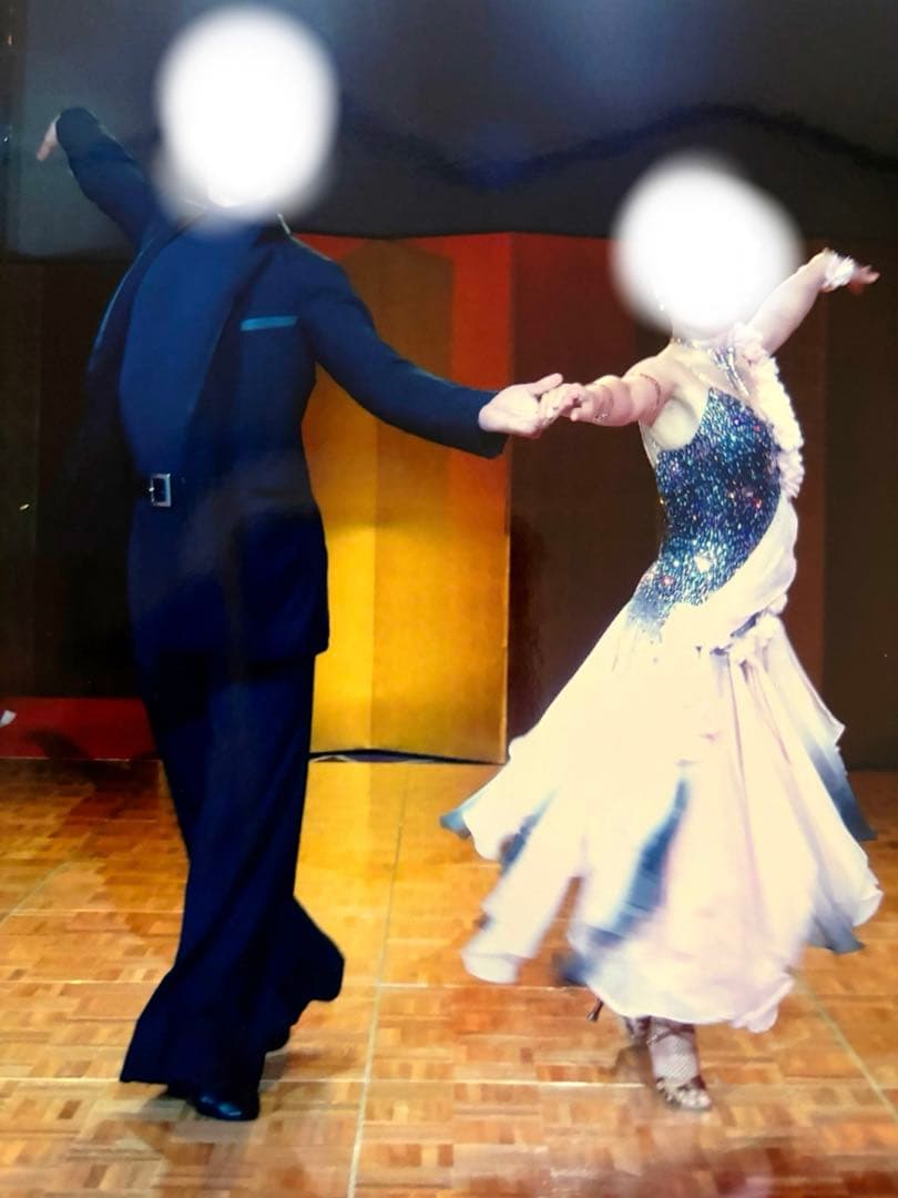 社交ダンスドレス ピンクと黒のグラデーション